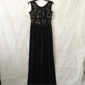 Morgan & Co Black Lace Dress Size 7/8
